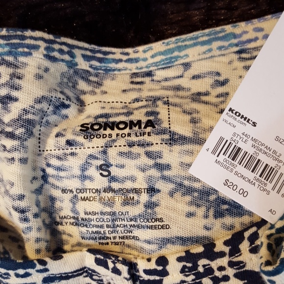 Lot Women's Sonoma Size S 3/4 sleeve shirts - Picture 4 of 5